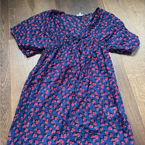Gucci Blue Dress with Red Heart Design